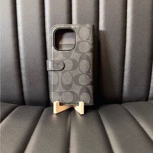 Coach Signature Black Phone Case